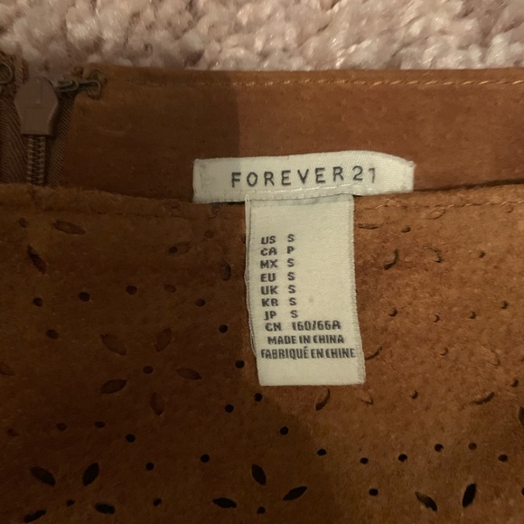 Brown suede tassel Forever 21 skirt - Picture 6 of 6